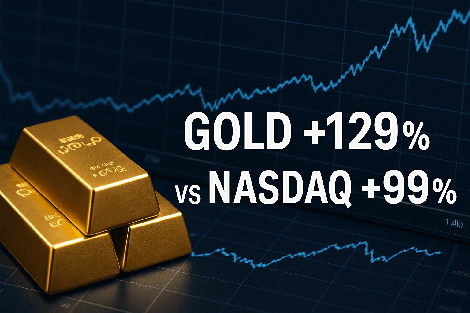 “Boring” Gold Beats Nasdaq by 30% Over 5 Years