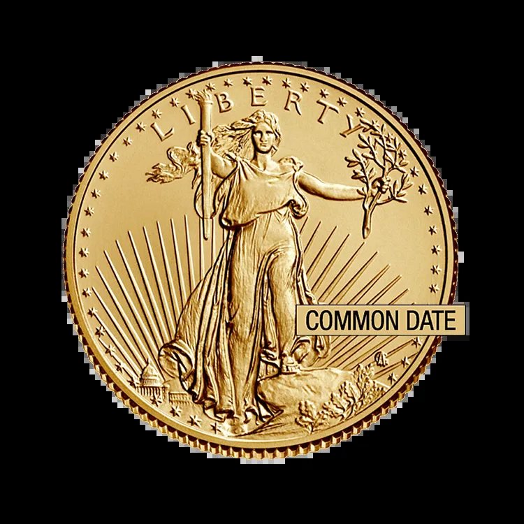 1/10 oz American Gold Eagle Coin (Common Date) front