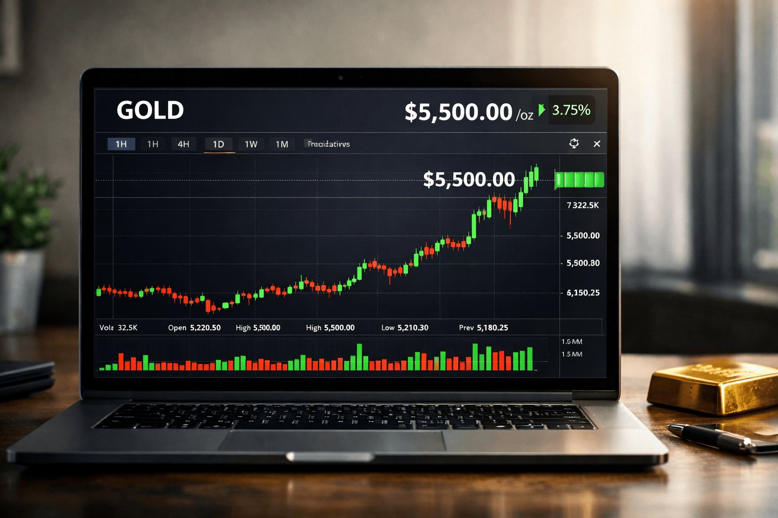 Gold Breaks $5,500 as Metals Rally Accelerates