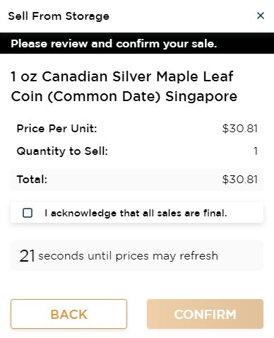 Acknowledge all sales are final and select CONFIRM