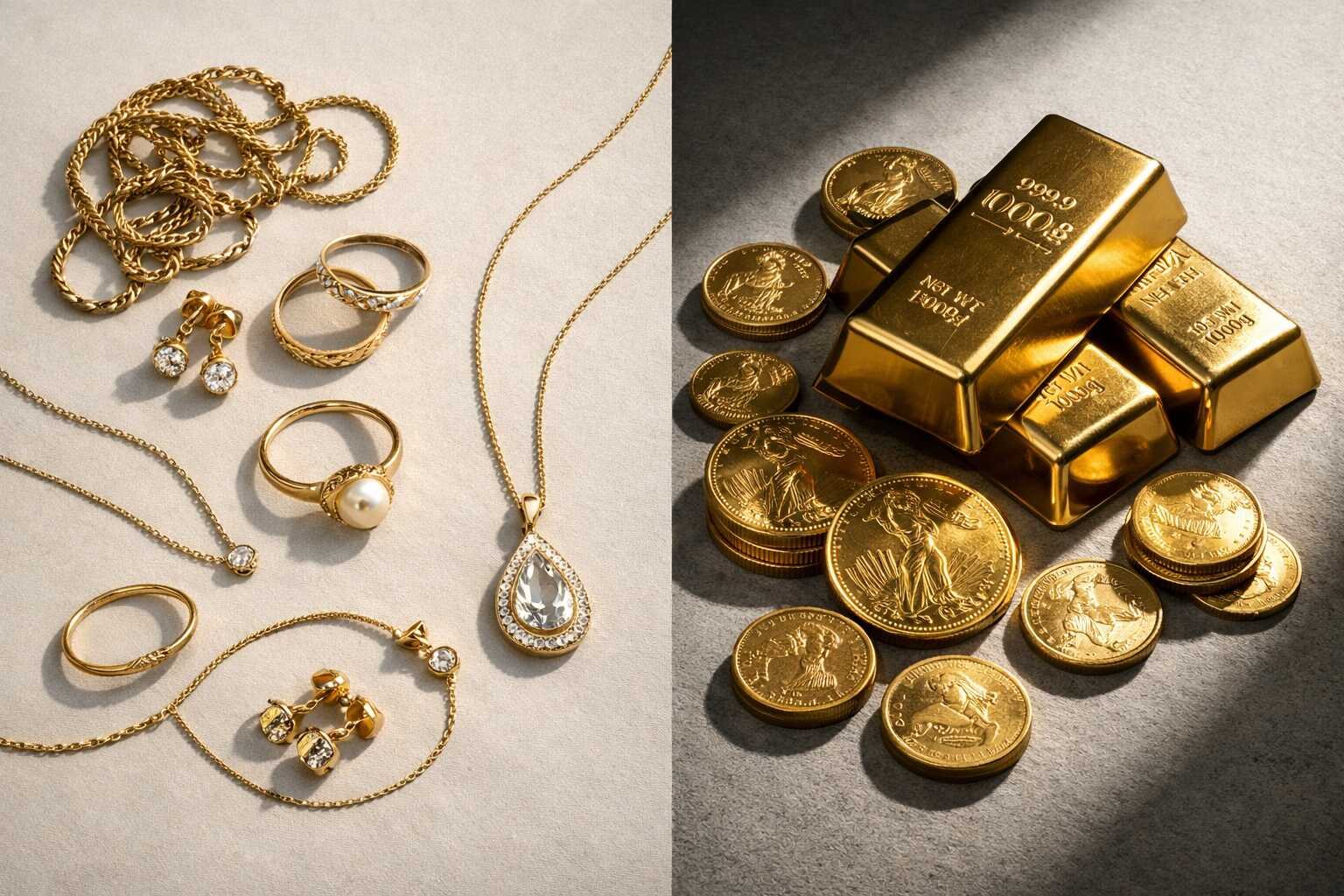 gold jewelry vs investment gold