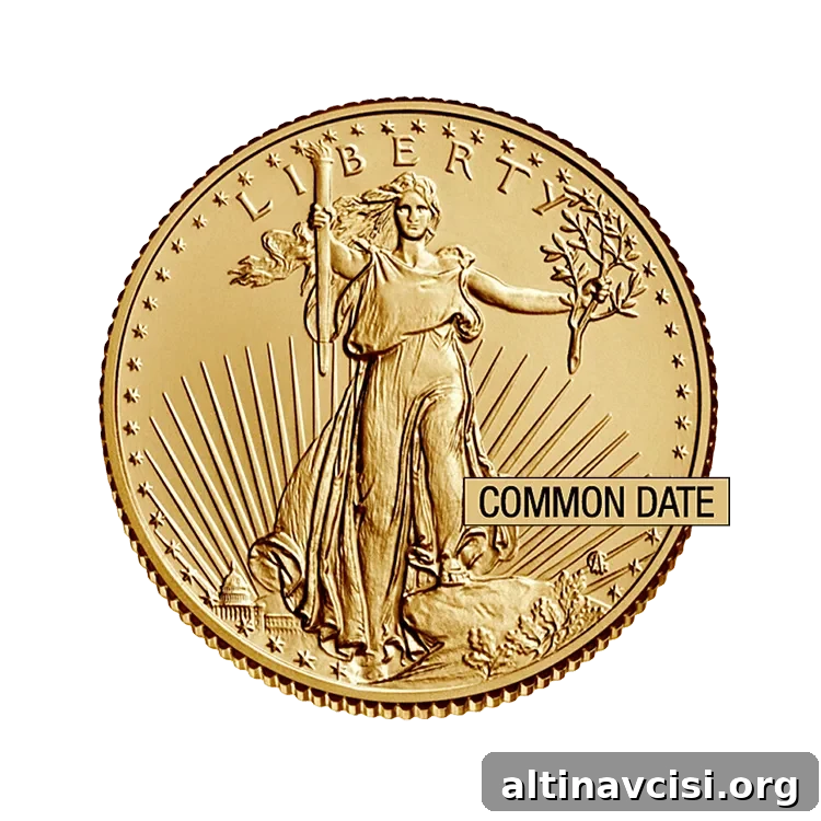 1/10 oz American Gold Eagle Coin (Common Date)